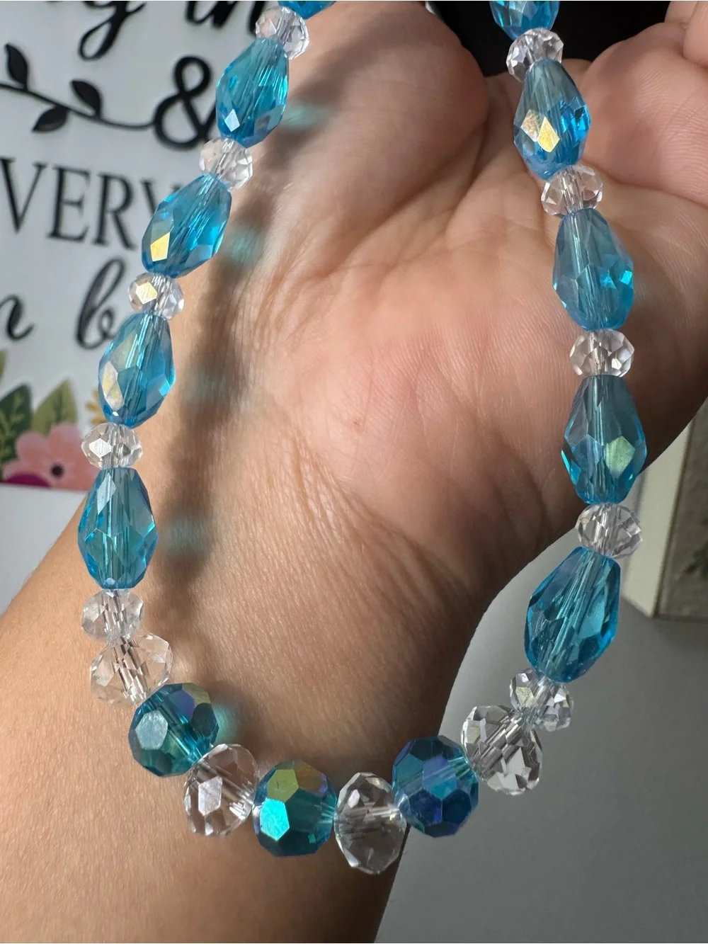 Bling Bling Crystal and Blue Phone/Key/Bag Chain #P1078